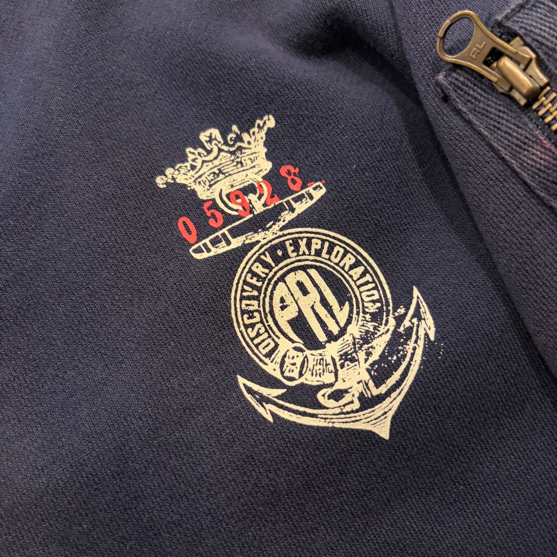 [L] 폴로 네이비 코튼 봄버 자켓 집업 점퍼 D837 상품이미지4