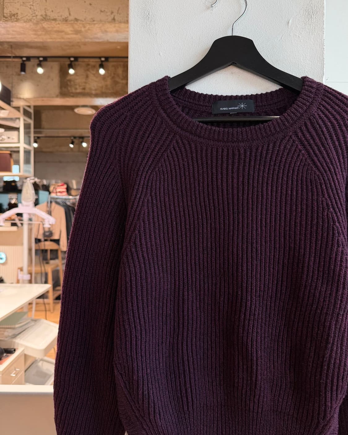 이자벨마랑 버건디 케이블 니트  상품이미지4