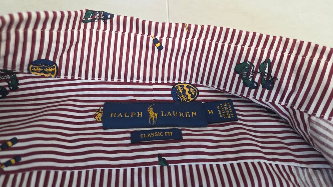 폴로 클래식 핏 멀티 패턴 럭비 엥겔 스트라이프 셔츠 상품이미지4