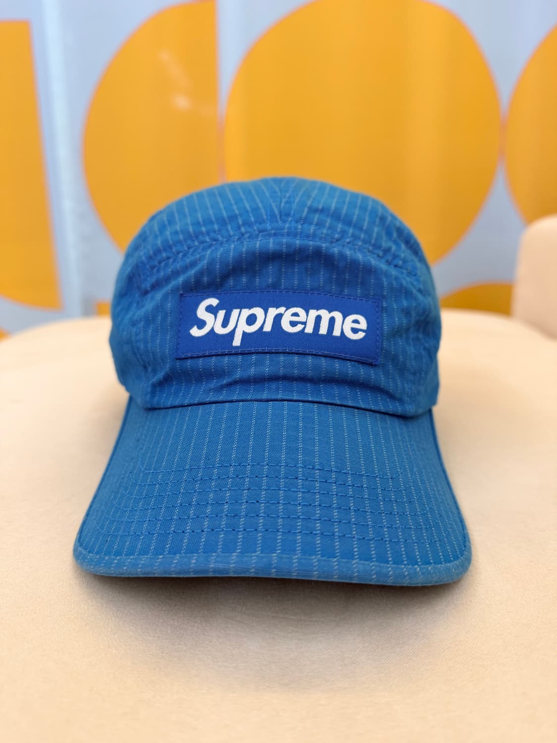 Supreme Blue Ripstop Grid Camp Cap 상품이미지1