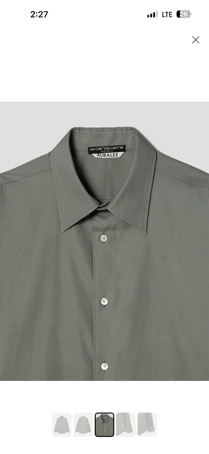 26ss AURALEE Washed Finx Twill Shirt [4] 상품이미지3