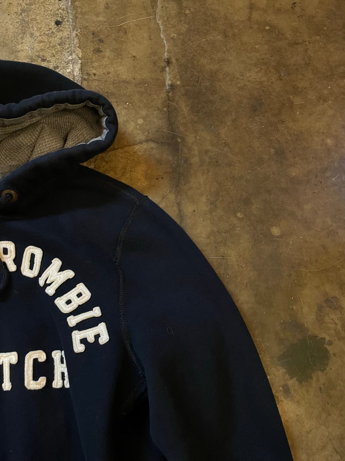 아베크롬비 & 피치 로고 다크네이비 후드 집업  상품이미지3