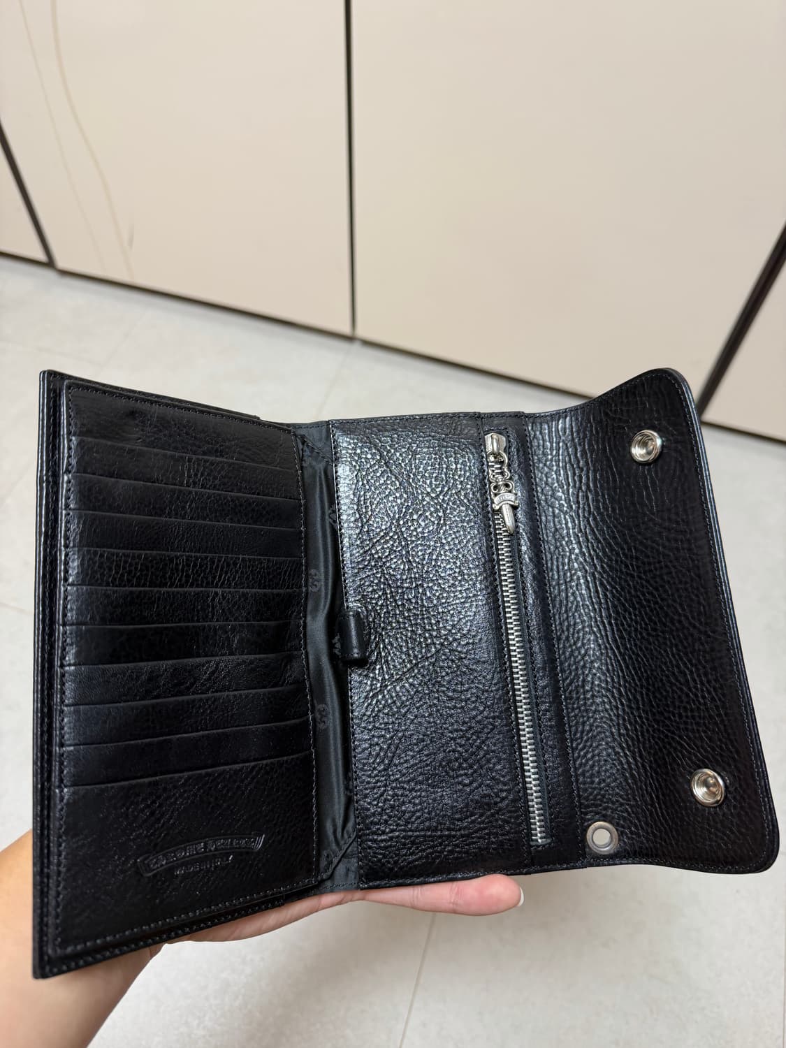 (새상품) 크롬하츠 웨이브 레더 장지갑 상품이미지3