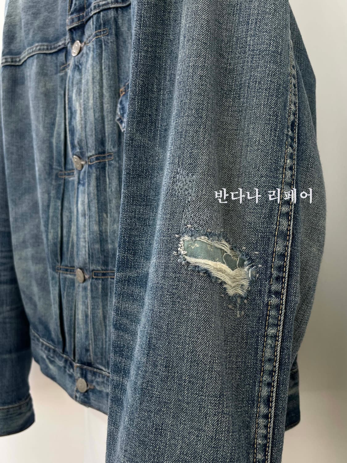 폴로 컨트리 Type1 디스트레스드 리페어 트러커 데님자켓 상품이미지9