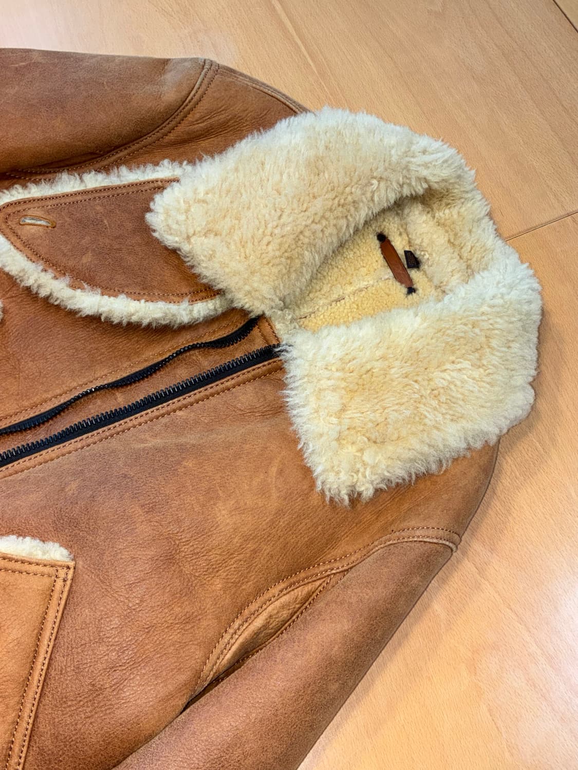 Coach Shearling Moto Jacket M 상품이미지2