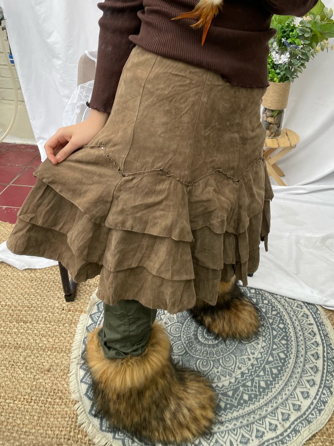 Frill western skirt 상품이미지3