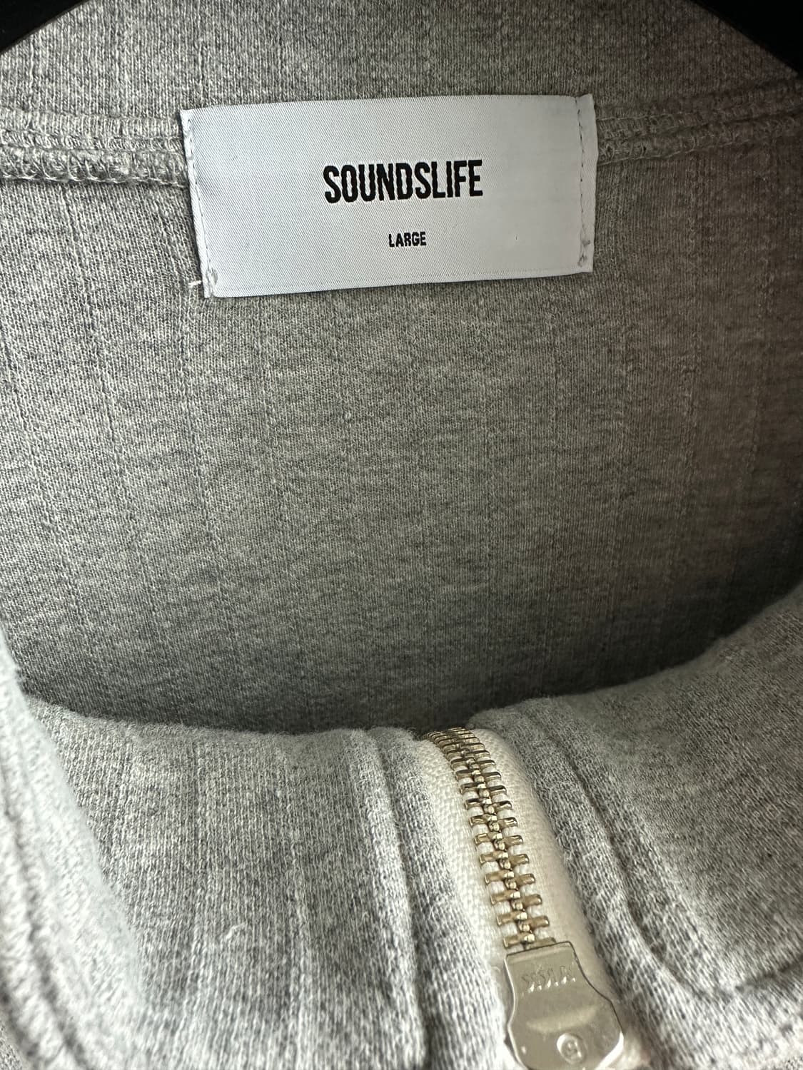 [L] 사운즈라이프 하프 집 풀오버 맨투맨 멜란지그레이 상품이미지5