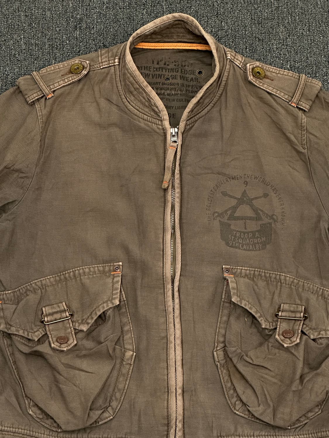 L)에드윈 플라이트 포켓 디테일 빈티지 야상 자켓 상품이미지6