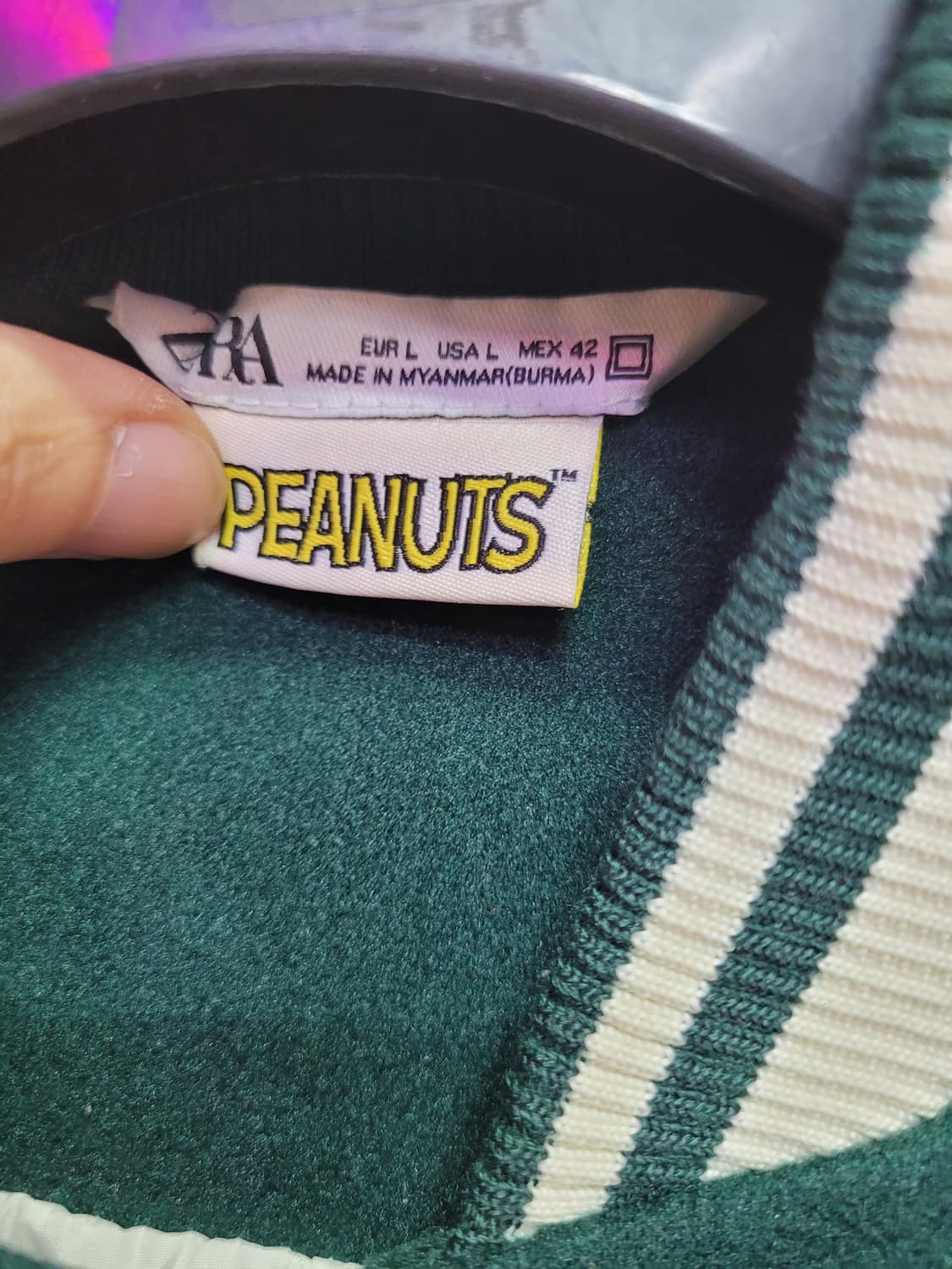 Zara 자라 피너츠 스누피 야구 점퍼 바시티 스타디움 자켓 상품이미지3