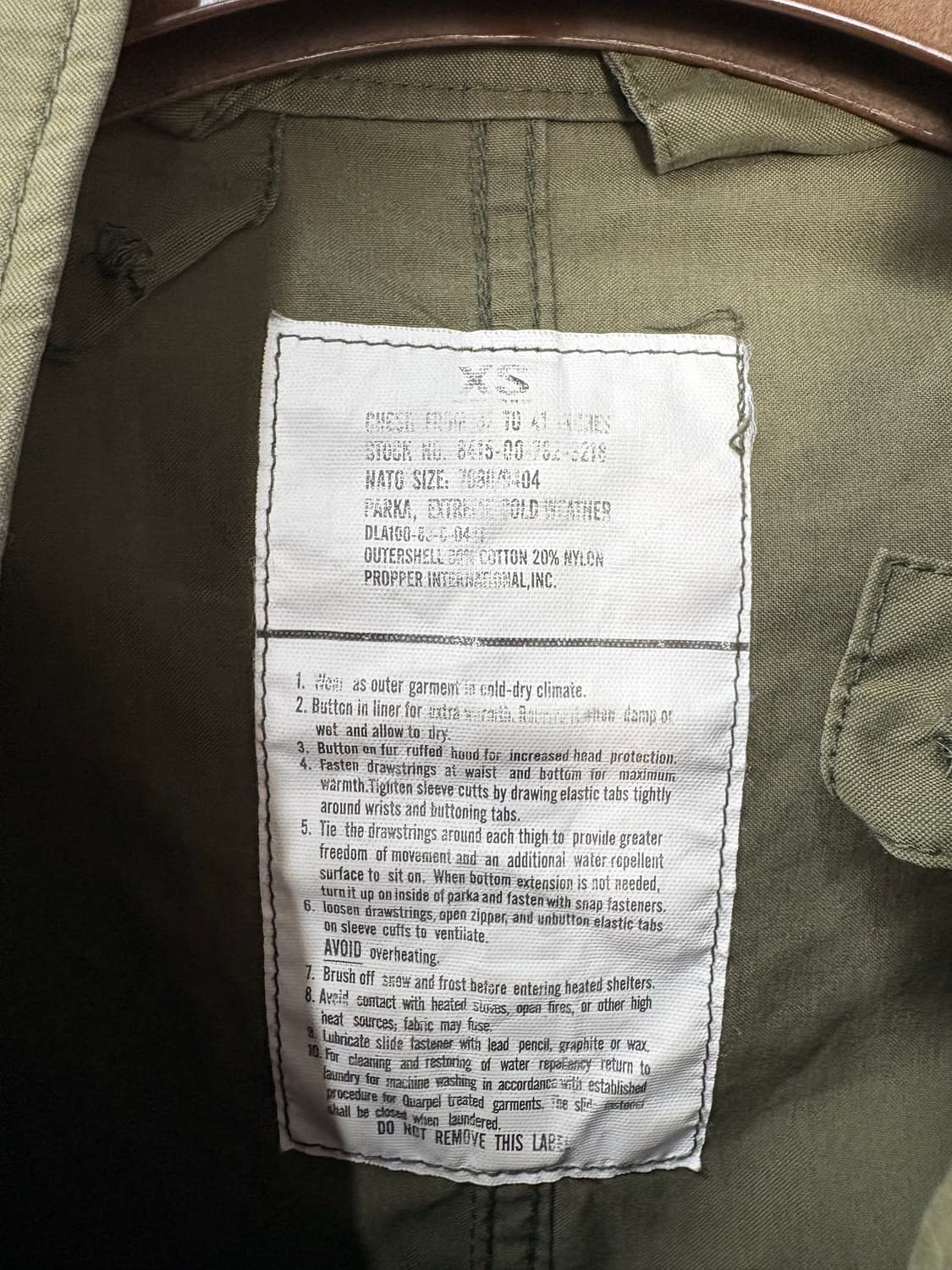 미군 M-65 피쉬테일 파카 재킷 A2780 상품이미지7