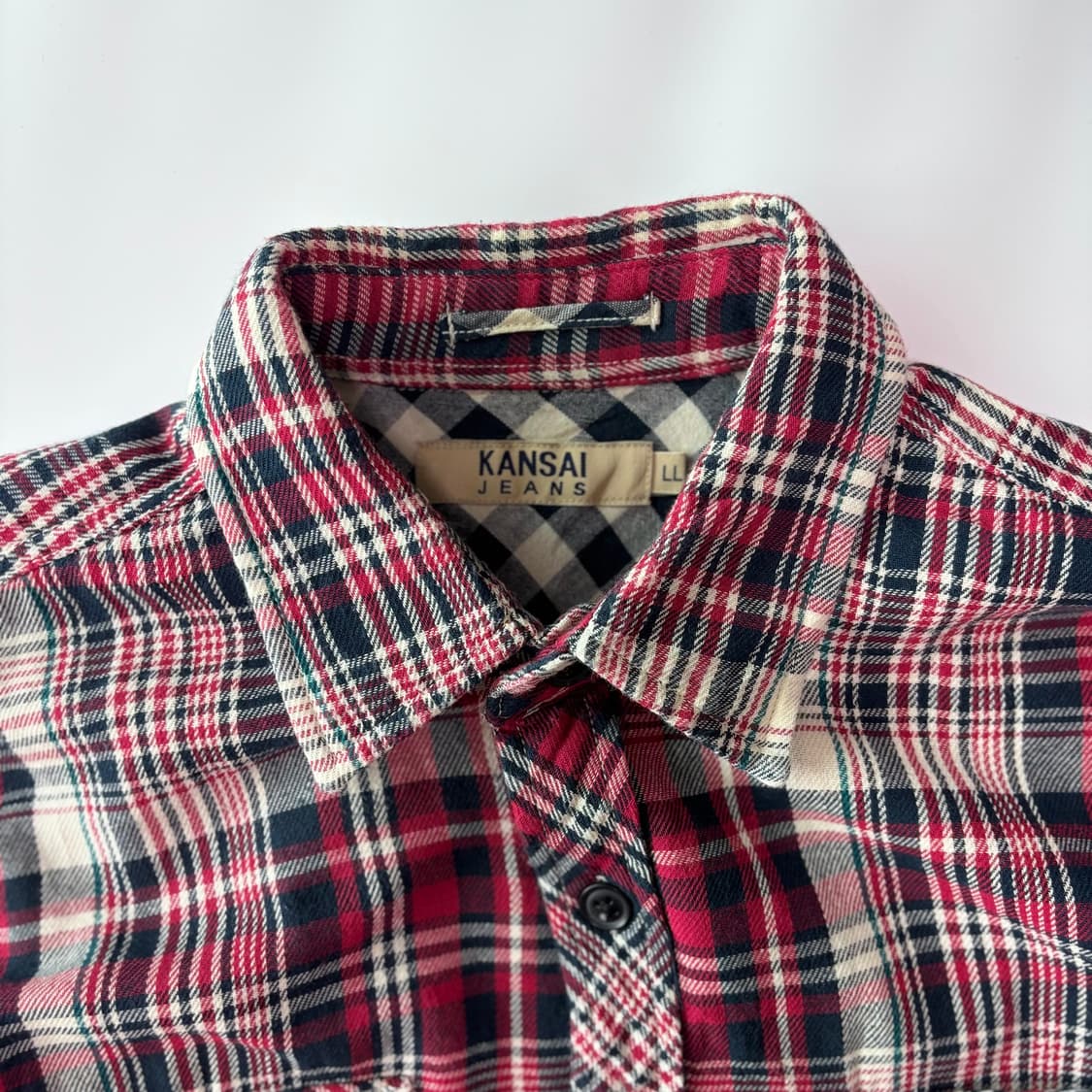 간사이 진스 헤리티지 레드 체크 워크 셔츠 상품이미지4
