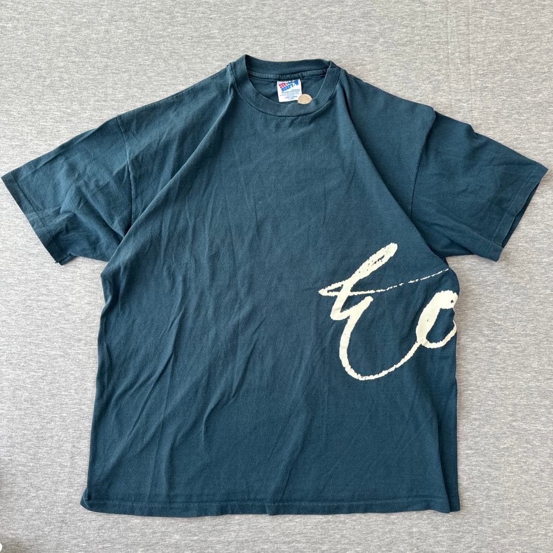 90년대 빈티지 Hanes Beefy-T 미니멀 아트 티셔츠 XL (미국 상품이미지1