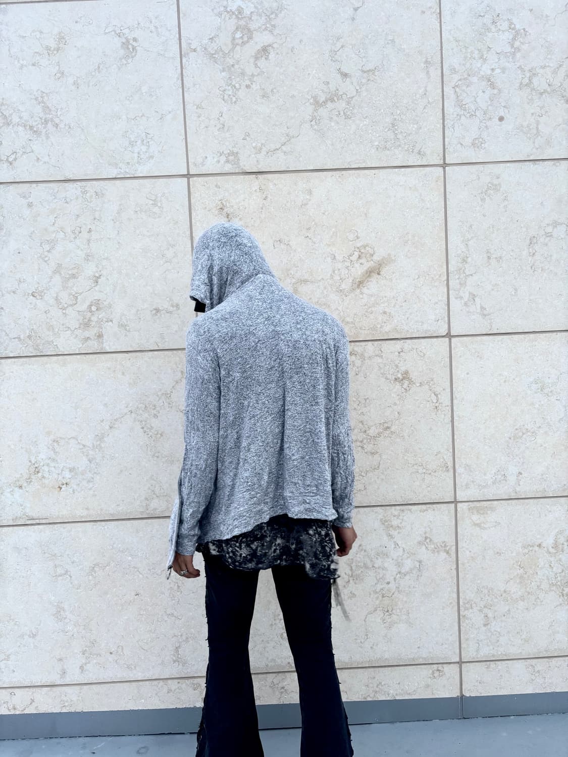 “Vintage” Loose fit Grey hoodie zip up 상품이미지3
