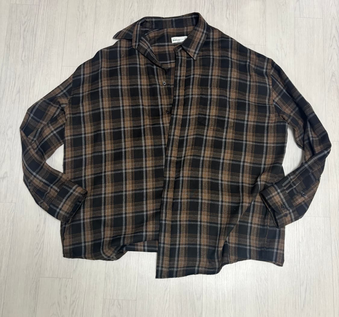 스탠다드에러 오버핏 체크 셔츠 상품이미지2