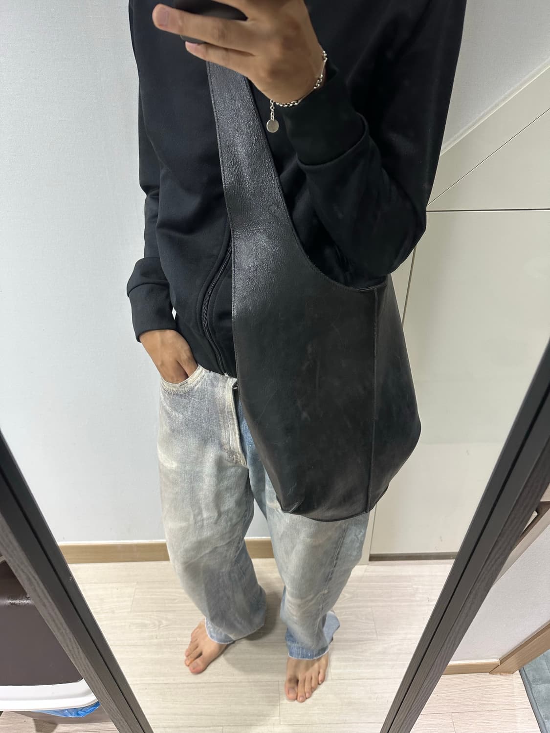 선플라워 블랙 저지 집업 M  상품이미지5