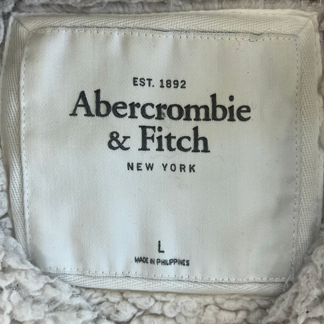 Abercrombie 아베크롬비 스펠아웃 퍼안감 그레이 버튼업 후드집업 상품이미지5