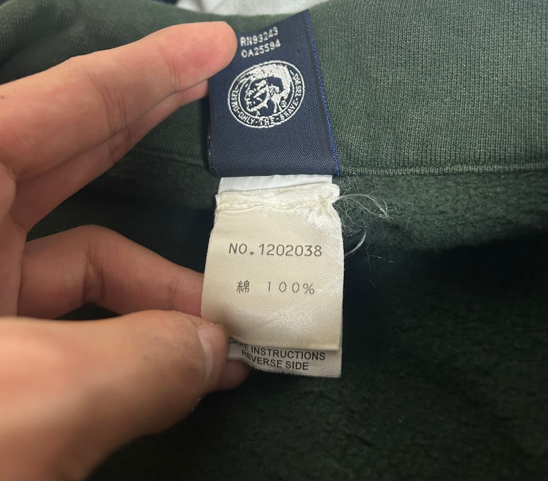 디젤 카라 기모 반집업 L 상품이미지4