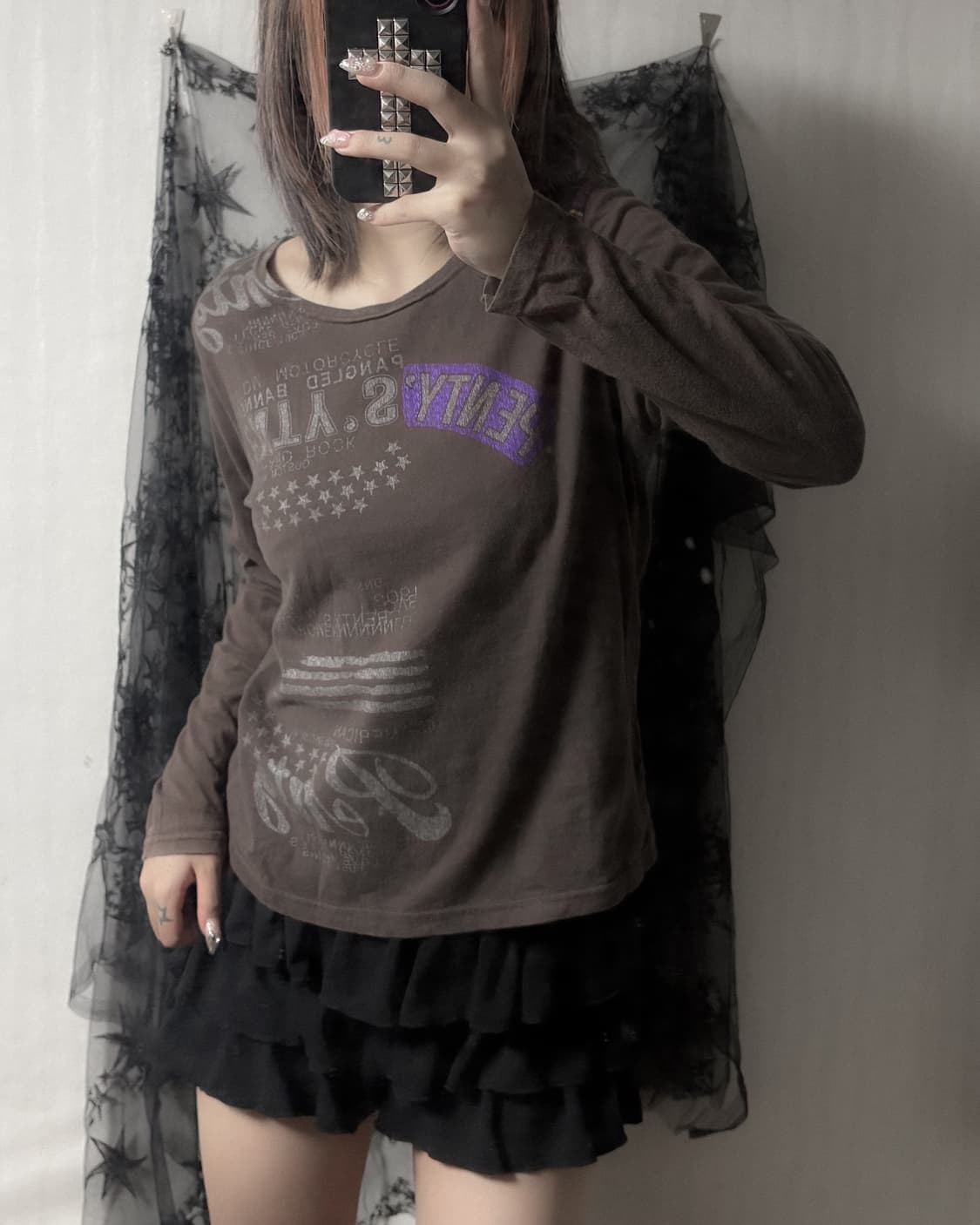 펑크 y2k 레터링 롱슬리브  상품이미지1