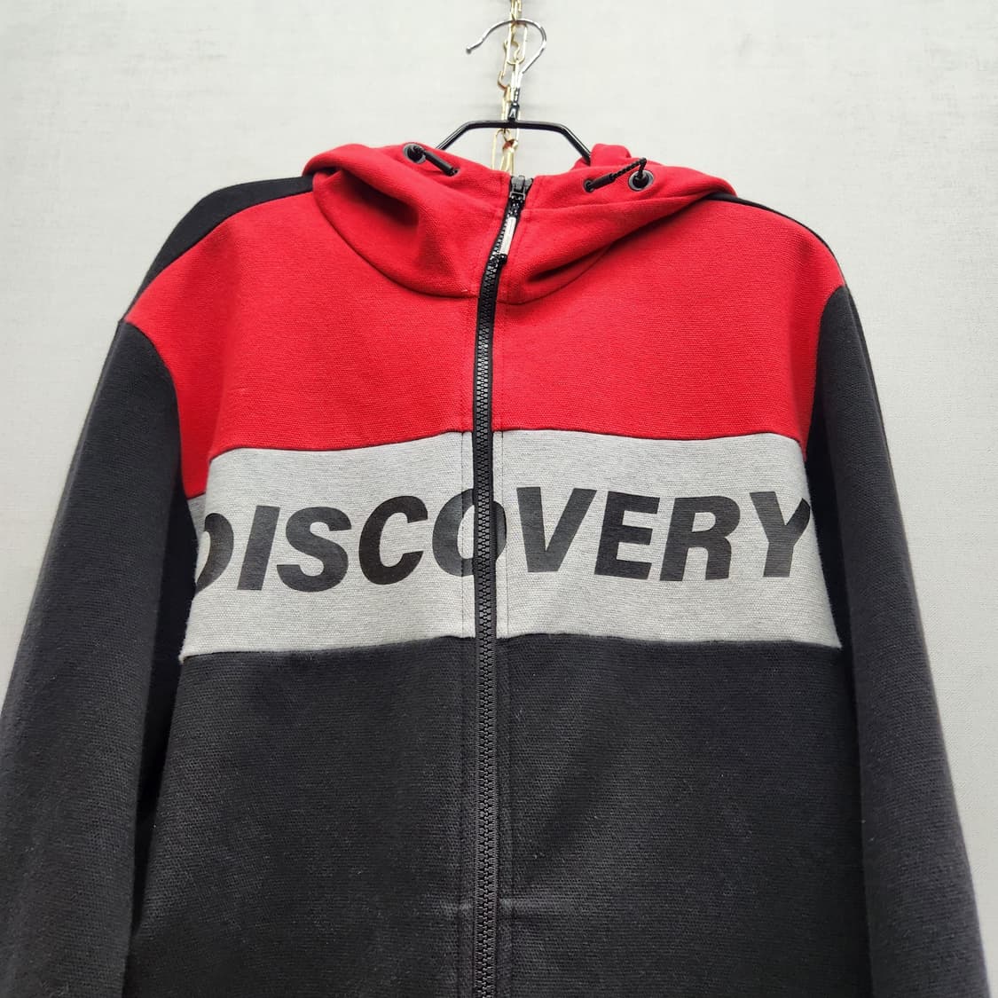 디스커버리 빅로고 컬러블럭 풀 후드집업 100(L) 상품이미지2