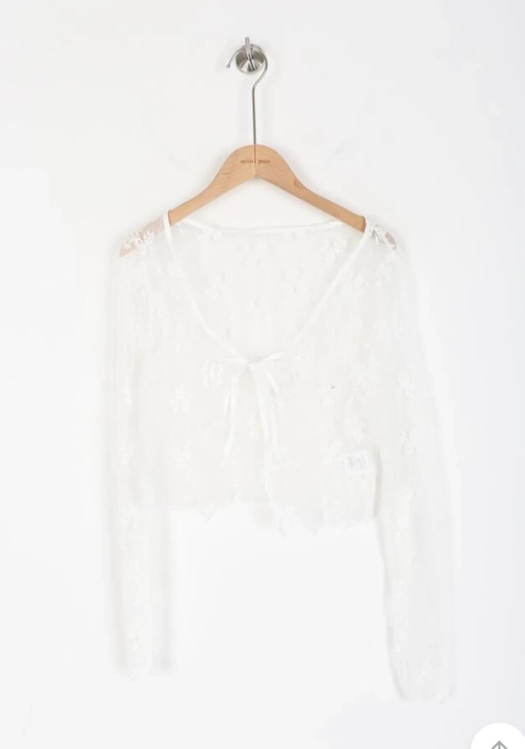 시스루 가디건 화이트 상품이미지4