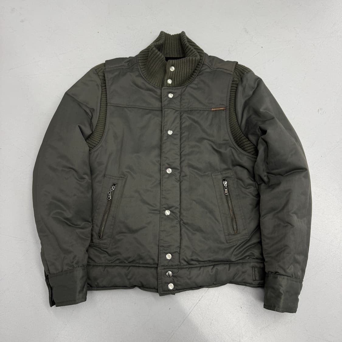 돌체엔가바나 하이넥 봄버 자켓 카키 상품이미지2