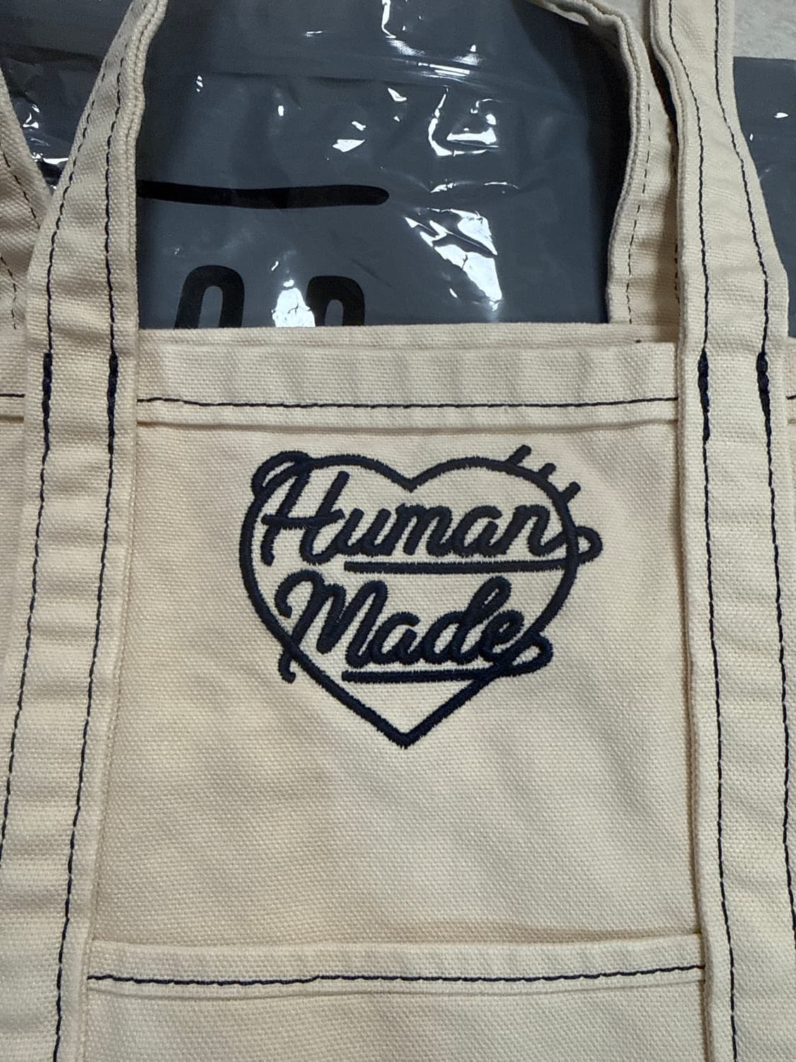 휴먼메이드 가먼트 다이드 토트백 화이트  상품이미지2