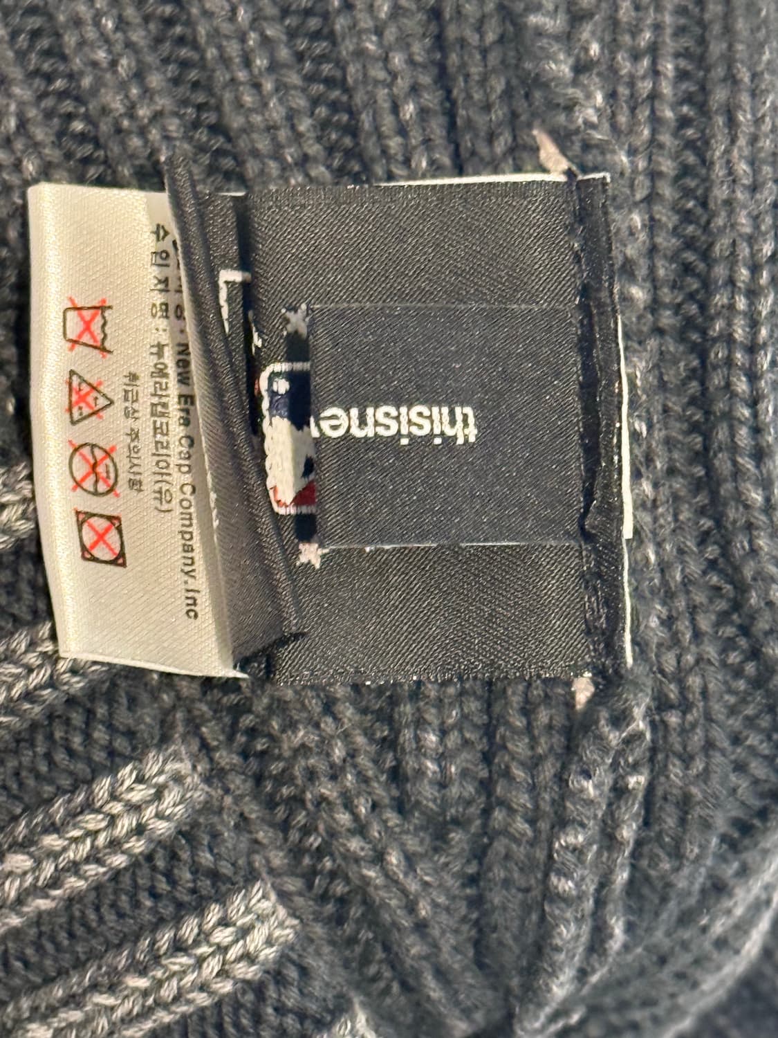 디스이즈네버댓 x 뉴에라 mlb 뉴욕 양키스 립 커프 비니 블랙 상품이미지5