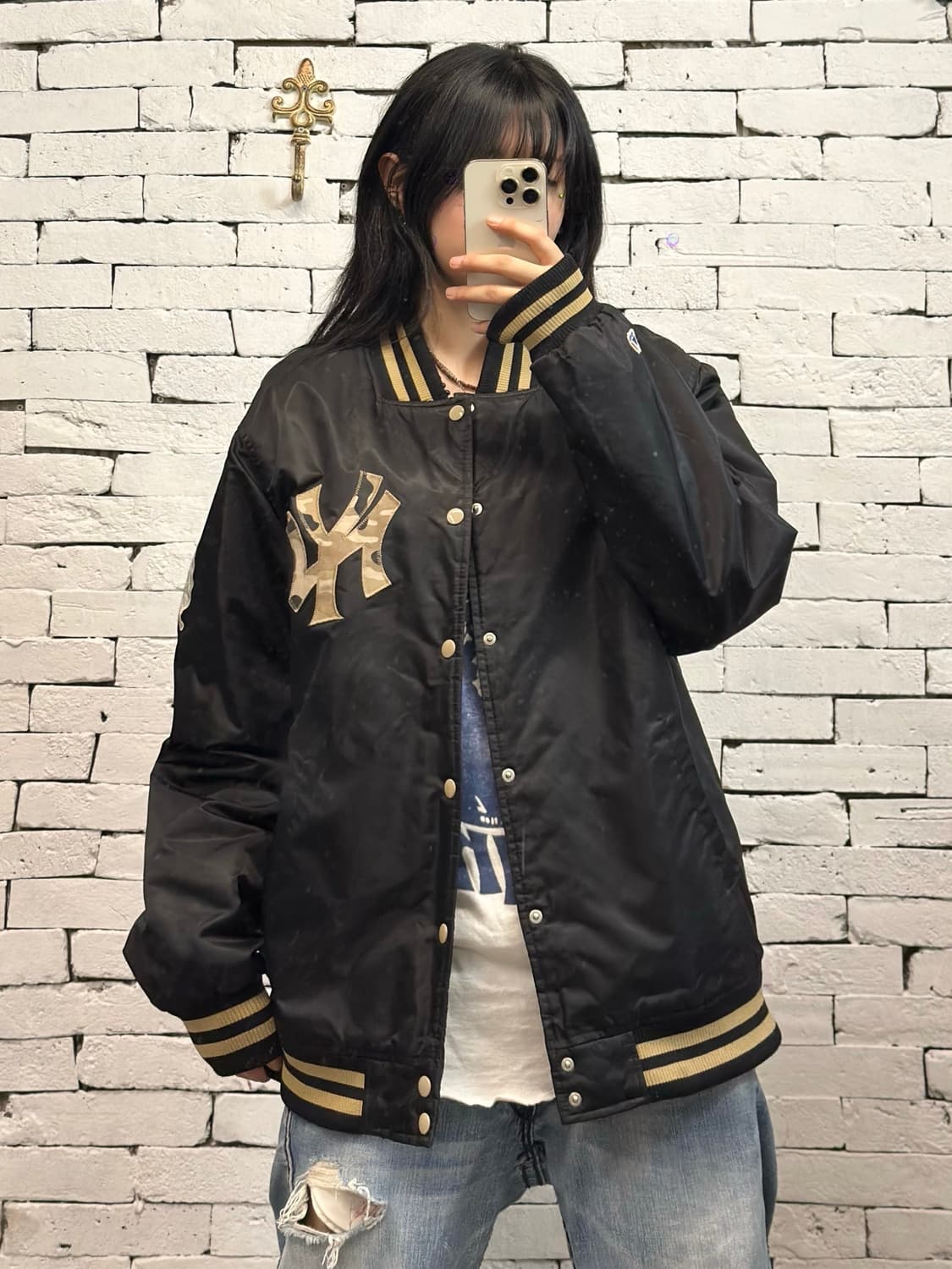 Majestic Black Varsity 상품이미지5