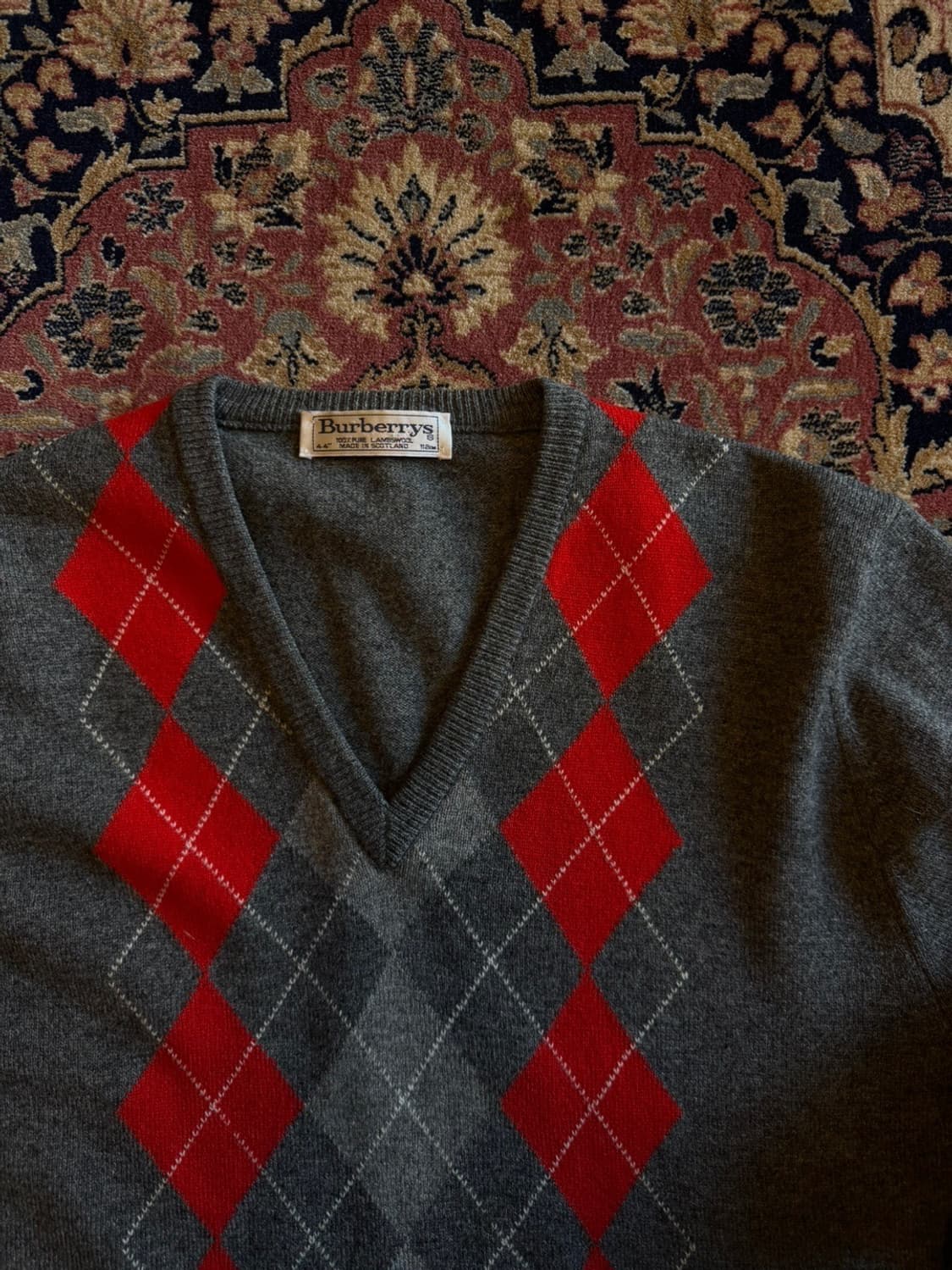 버버리 램스울 아가일 니트 105 상품이미지4