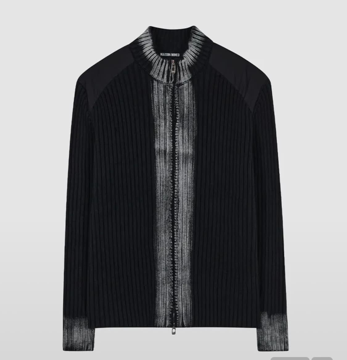 메종미네드 블랙 니트 집업 가디건 (m) 상품이미지1