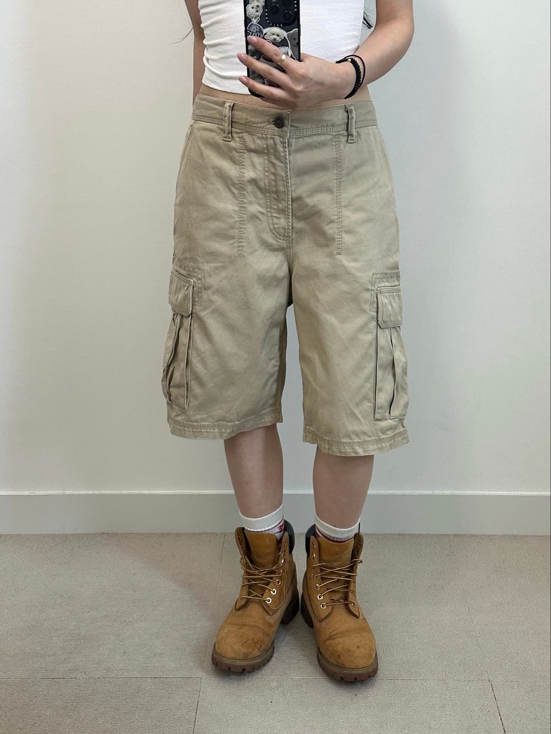 나이키 00s 베이지 버뮤다핏 카고팬츠 상품이미지1