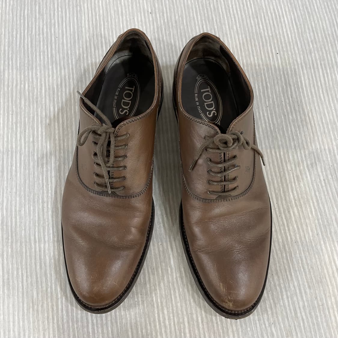 576) TOD'S 토즈 브라운 레더 더비 슈즈 8.5 상품이미지2