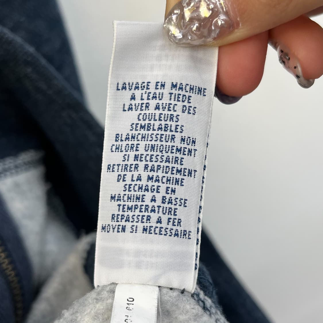 폴로 랄프로렌 신형 포니 멜란지 네이비 써멀 후드집업 상품이미지9