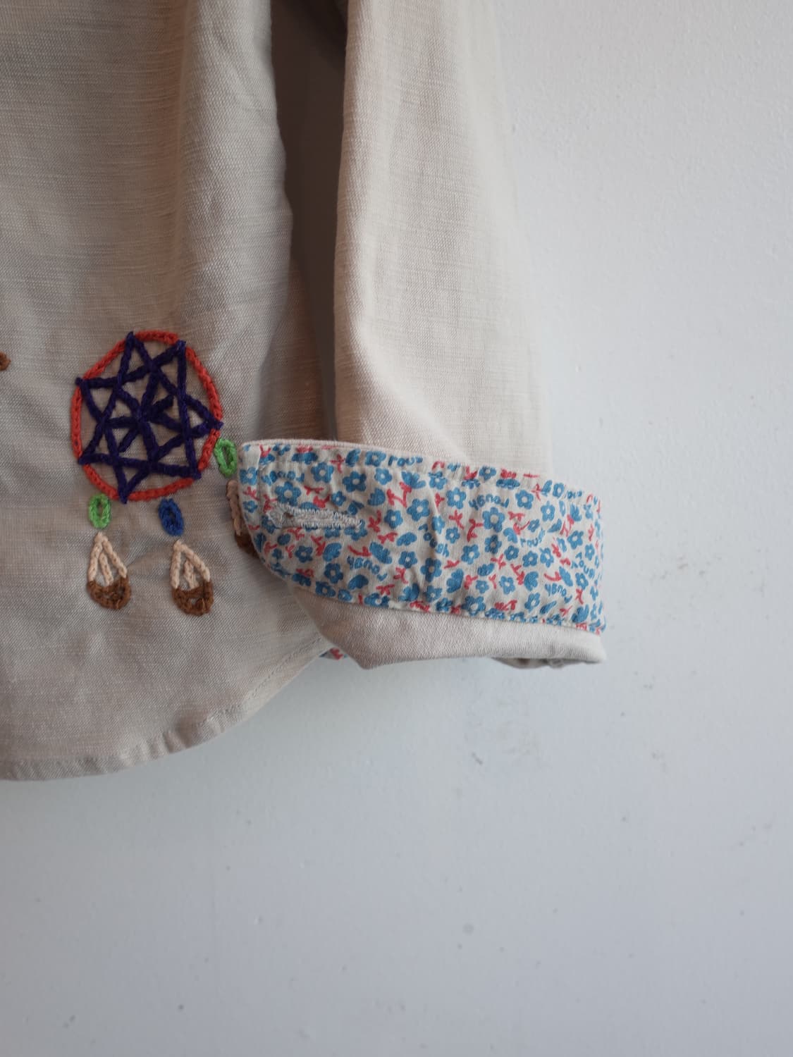 rough 인디언 자수 패턴 셔츠 상품이미지6