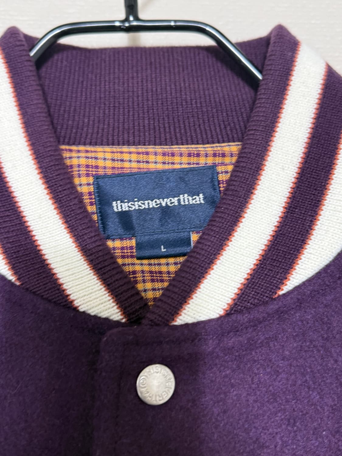 21FW 디스이즈네버댓 바시티 자켓 퍼플 L 상품이미지4