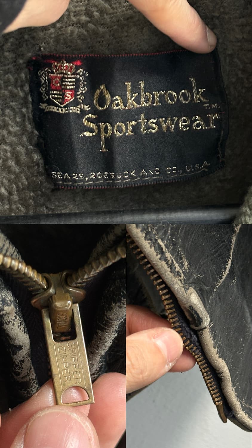 60's Sears 오크브룩 디스 레더 자켓 빈티지 레더 가죽 자켓 상품이미지9