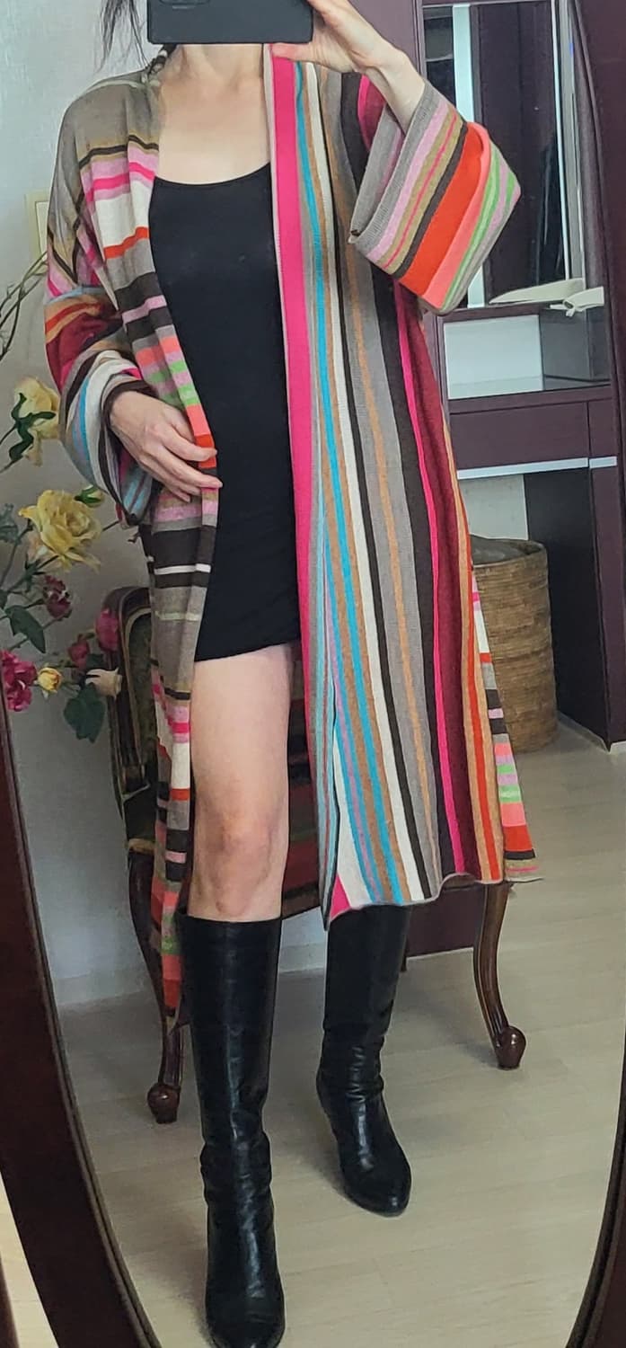 백화점구입 정품 오일릴리 롱니트 가디건  상품이미지2