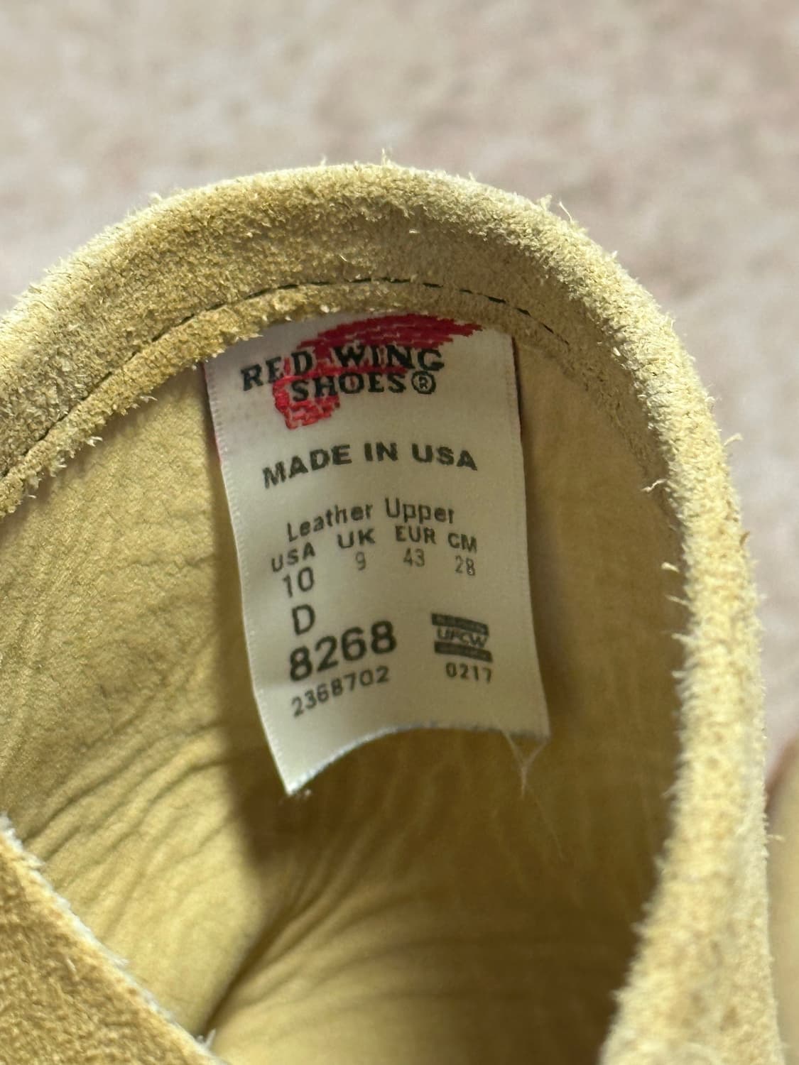 [280] 레드윙 8268 엔지니어부츠 러프아웃 스웨이드 베이지 상품이미지6