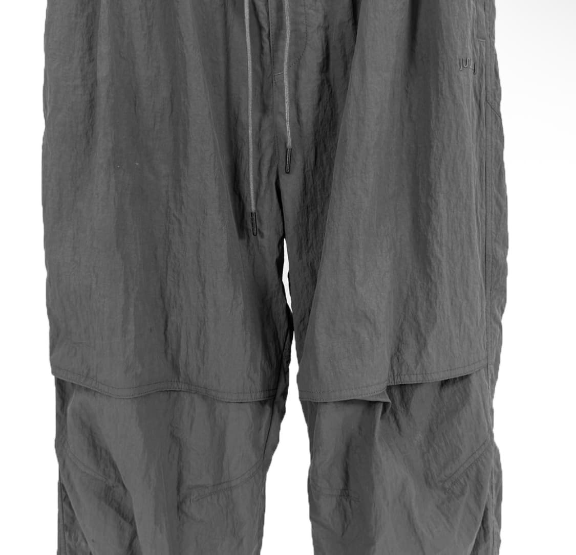 [44] 준지 남성 와이드 레그 드로우스트링 나일론 팬츠 그레이 상품이미지4