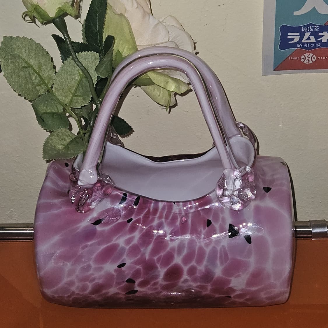 이탈리아 무라노 핑크 마블 꽃잎 바구니 상품이미지2