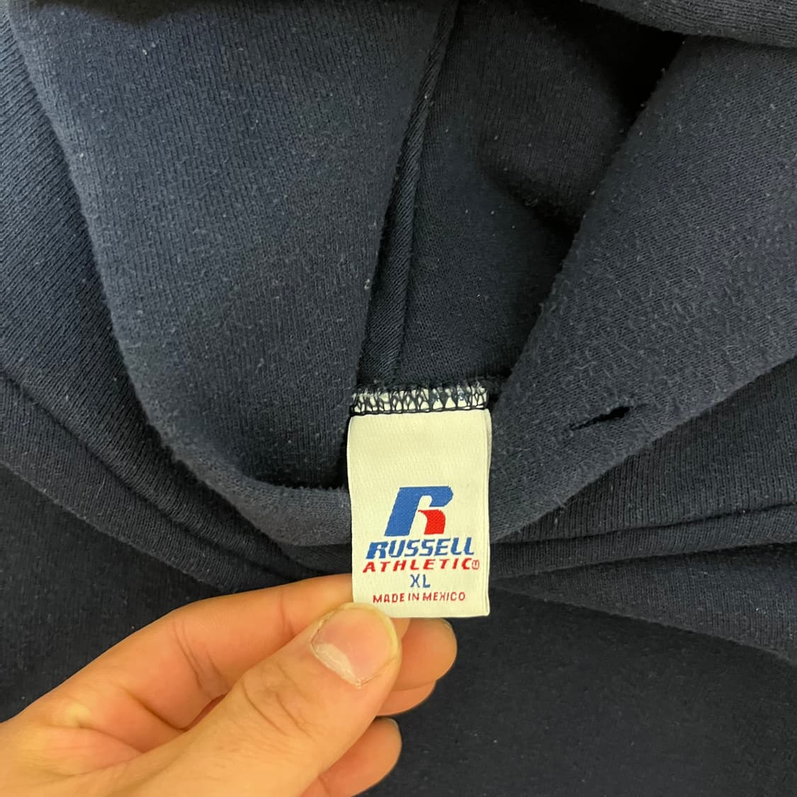 [XL] 00s 빈티지 러셀 후드 네이비 상품이미지2