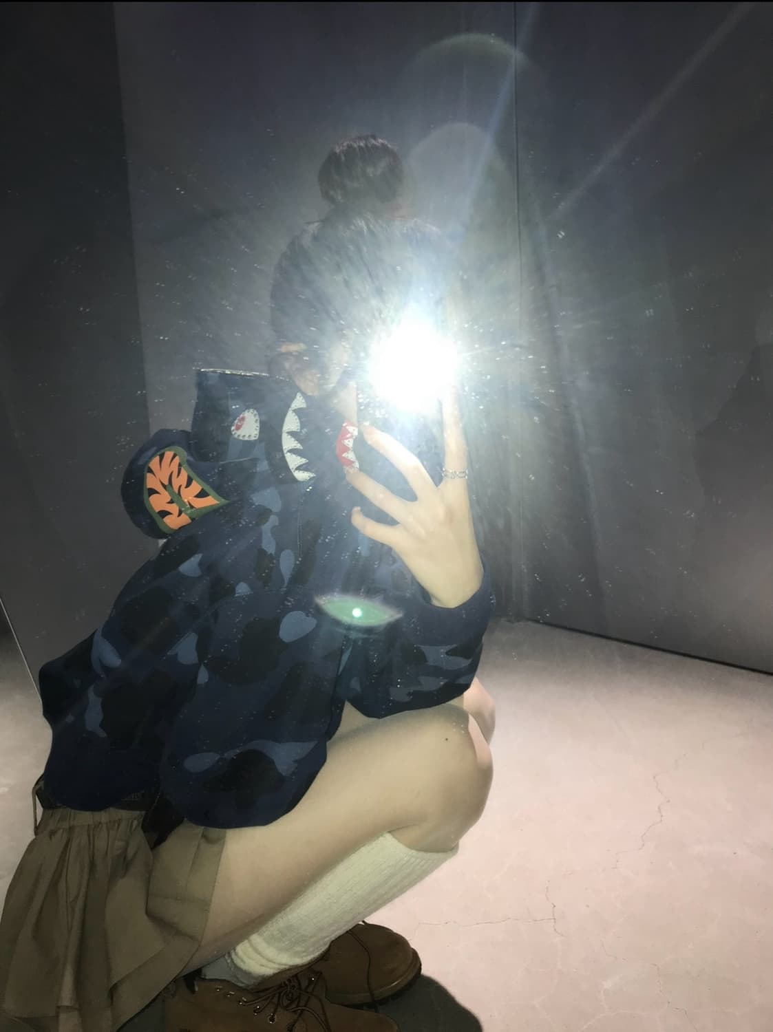 (오늘만 이가격) 베이프 카모 크리스탈 네이비 후드집업 상품이미지1