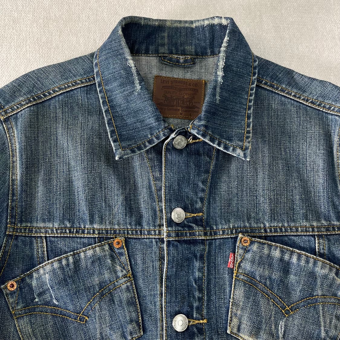 W 95 리바이스 USA 501 데님 트러커 자켓 상품이미지2