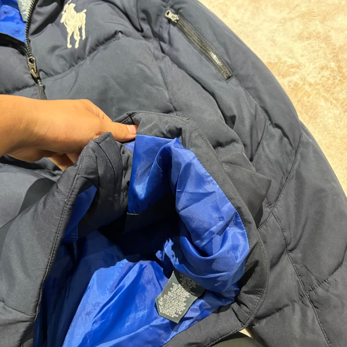 폴로 빅포니 빈티지 패딩 후드점퍼 상품이미지6