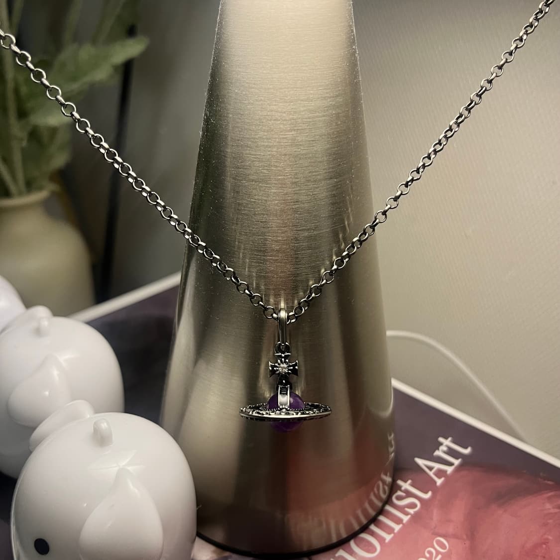 비비안웨스트우드 오리엔탈 orb 퍼플 목걸이 상품이미지3