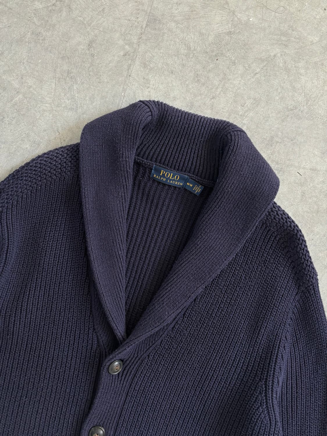폴로랄프로렌 신형라벨 네이비 숄카라 가디건 상품이미지2
