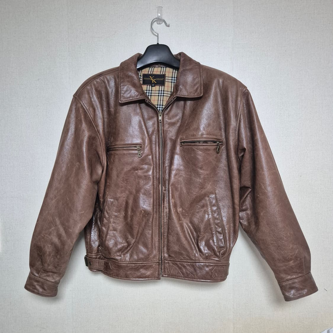 90s 빈티지 소가죽 cowhide 스포츠자켓 상품이미지1