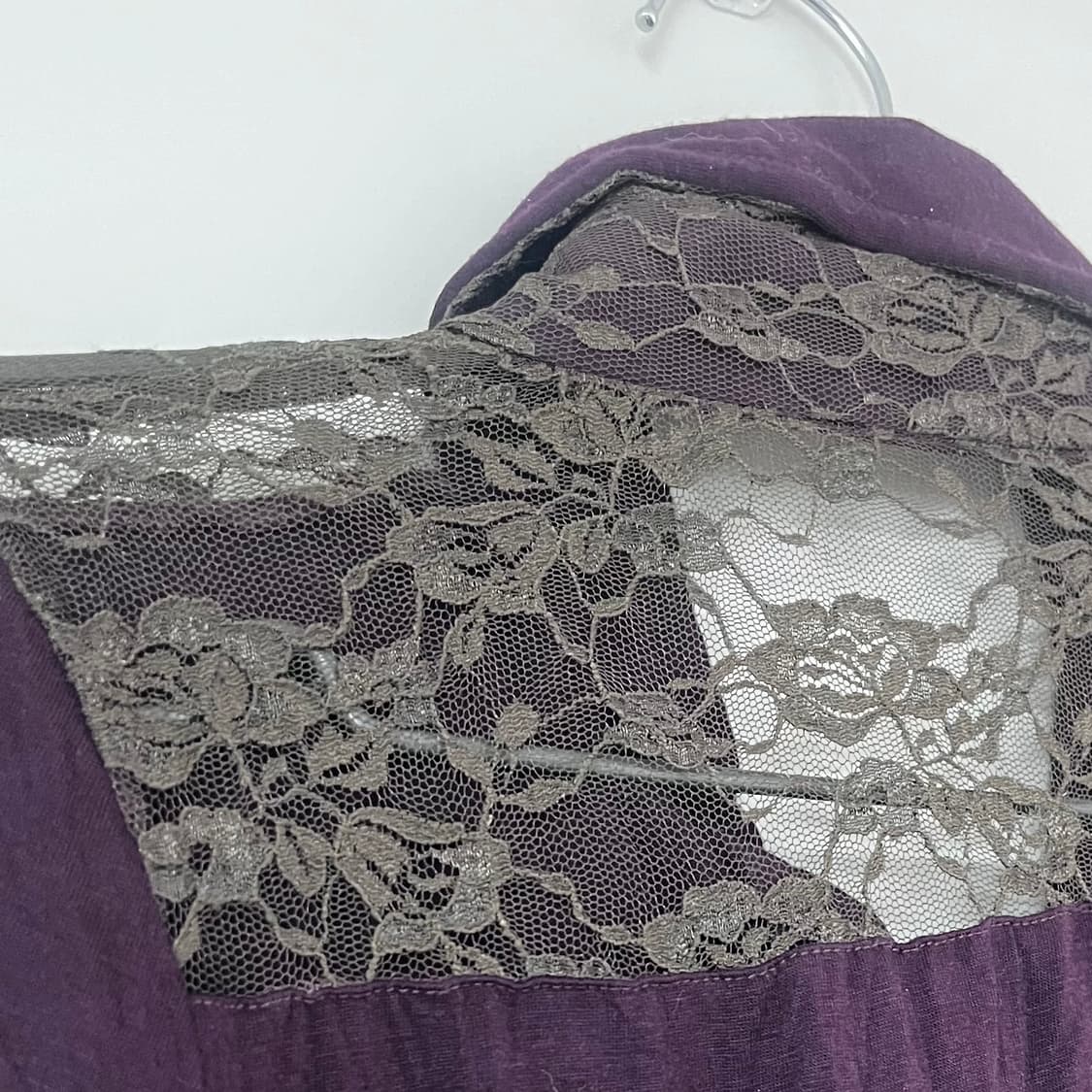 레이스 시스루 블라우스 셔츠 갸루 고딕 고스 공겜 펑크 와인 아케호무 상품이미지2