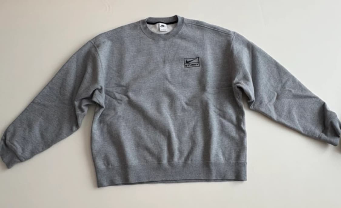 나이키 스투시 콜라보 맨투맨 회색 L 상품이미지3