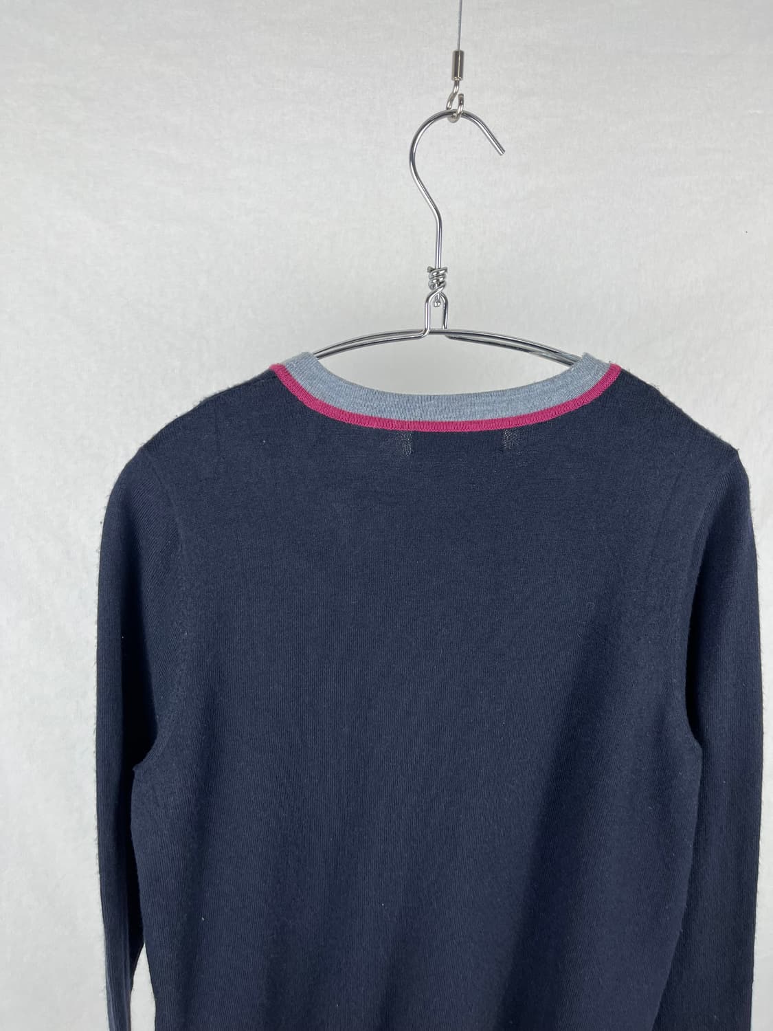 Vintage 리본 포인트 배색 가디건  상품이미지5